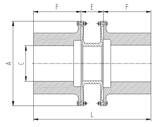 重載型膜盤聯(lián)軸器尺寸