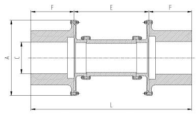 重載型膜盤聯(lián)軸器尺寸圖