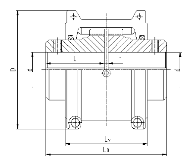 蛇簧聯(lián)軸器尺寸圖